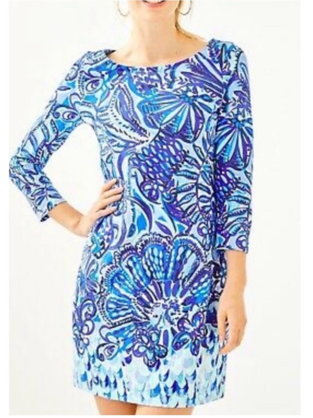 Lilly Pulitzer Hollee Dress Iris Blue Zanzibar Zoo Medium